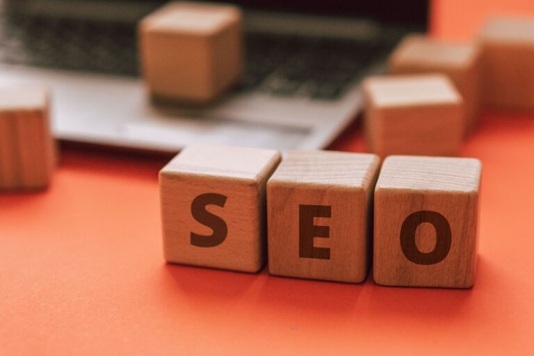 Keyword research and search data on a laptop