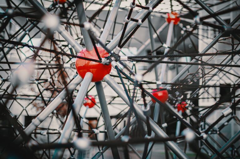 Abstract network of connected nodes