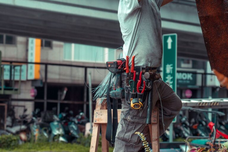 Home services contractor at work
