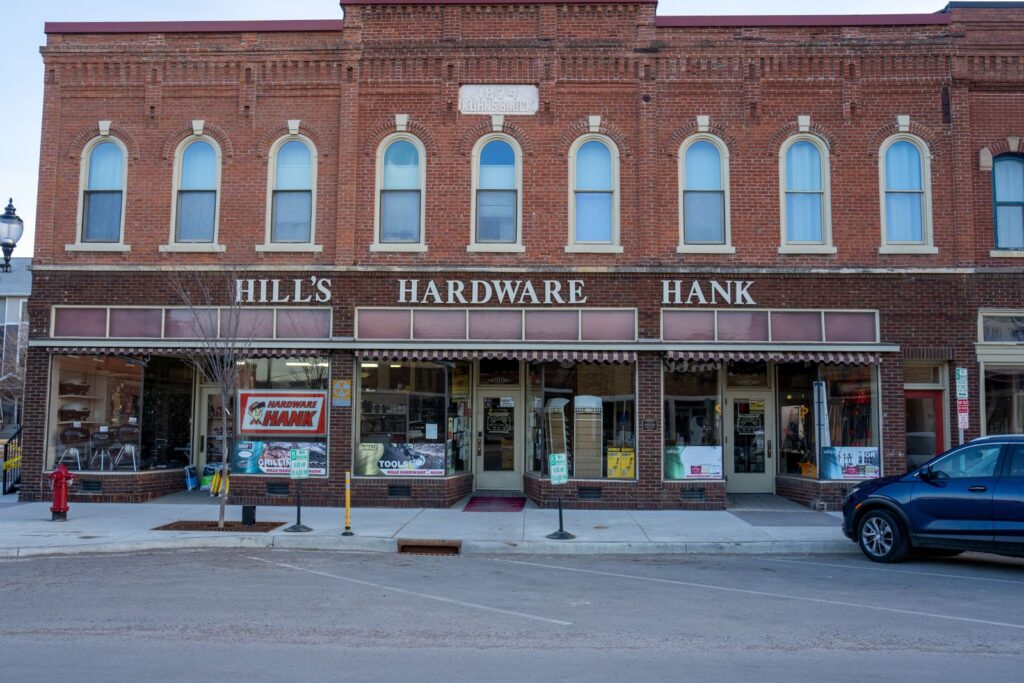 Local small business storefront on a main street