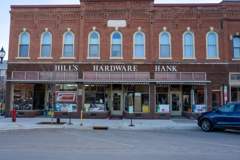 Local small business storefront on a main street